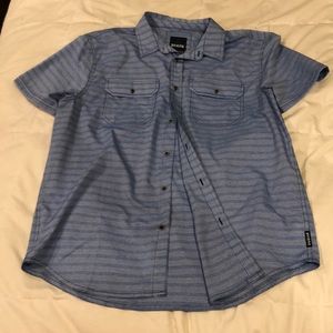 Prana Large Short Sleeve button down light blue